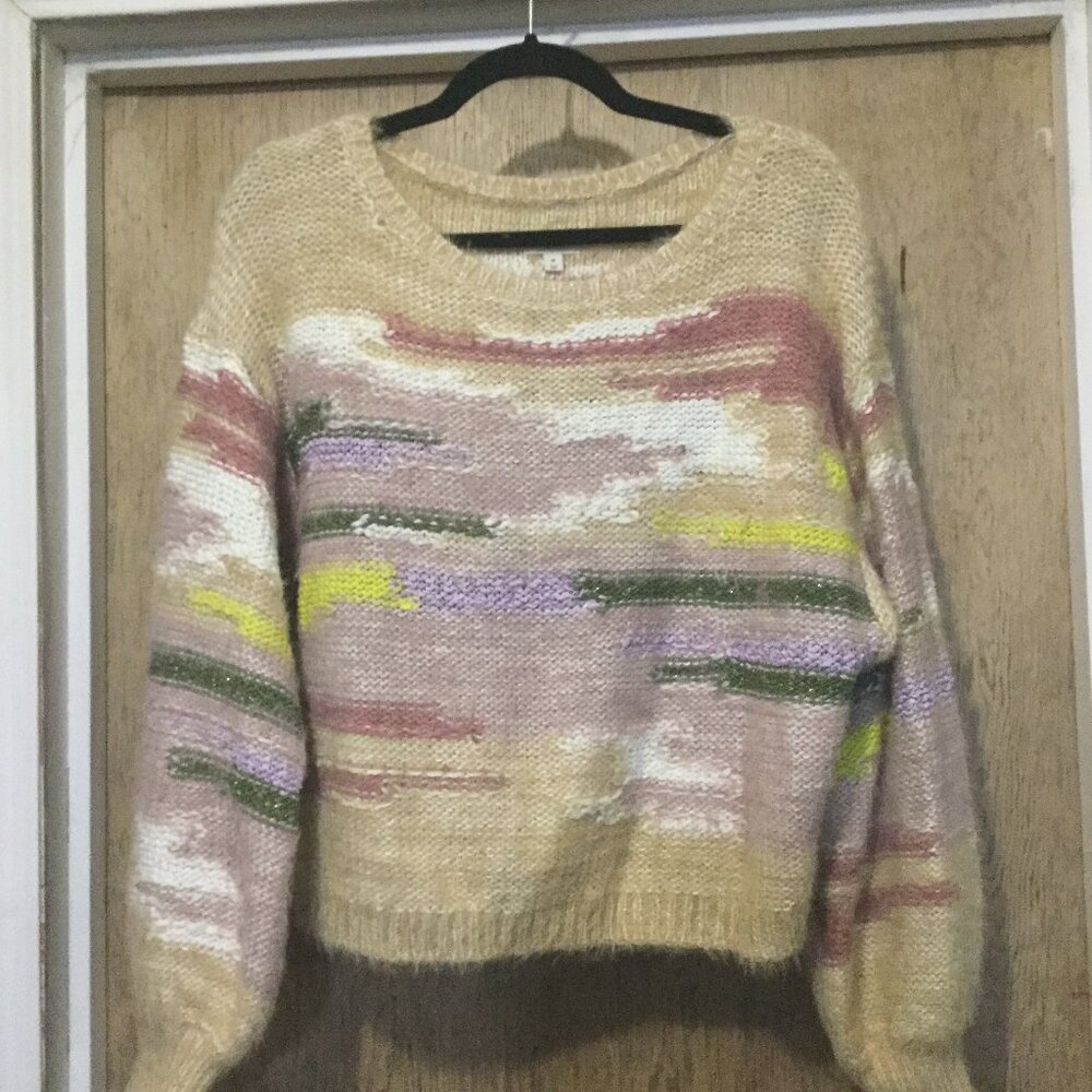 Pilcro multi colored knit crewneck size medium excellent used condition